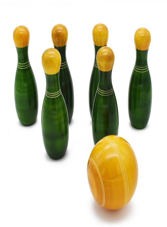 JustHandmade Wooden Bowling Set | Desktop Bowling Set | Party Game for Kids, Colors May Vary(Combo of 2) - Image 3